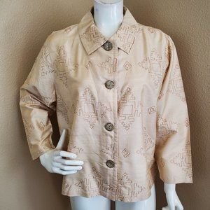 CHICO'S Design Silk Unlined Light Weight Jacket